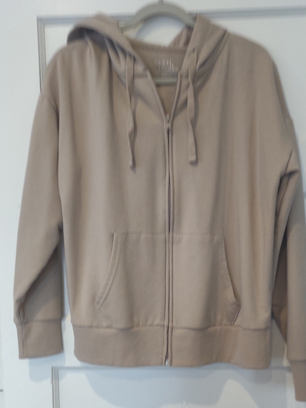 Time and Tru Tan Fleece Zip Hoodie Jacket